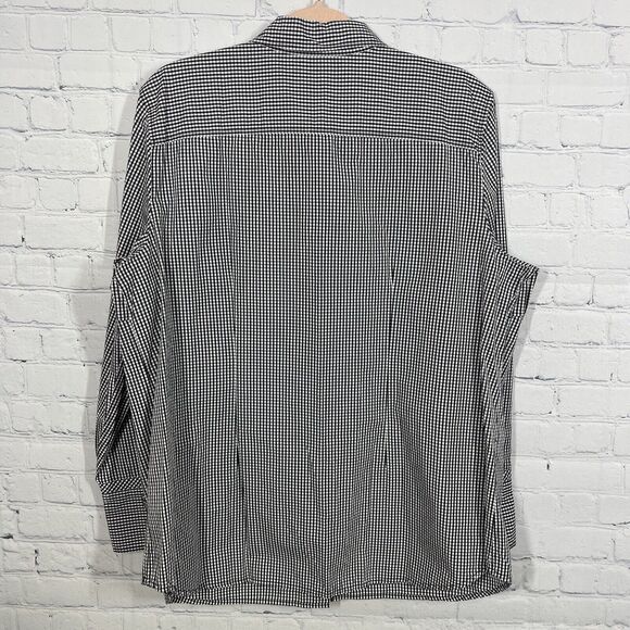 Talbots Blouse Women's XL Plaid Button Down Beaded Studded Long Sleeve Check - Picture 2 of 13